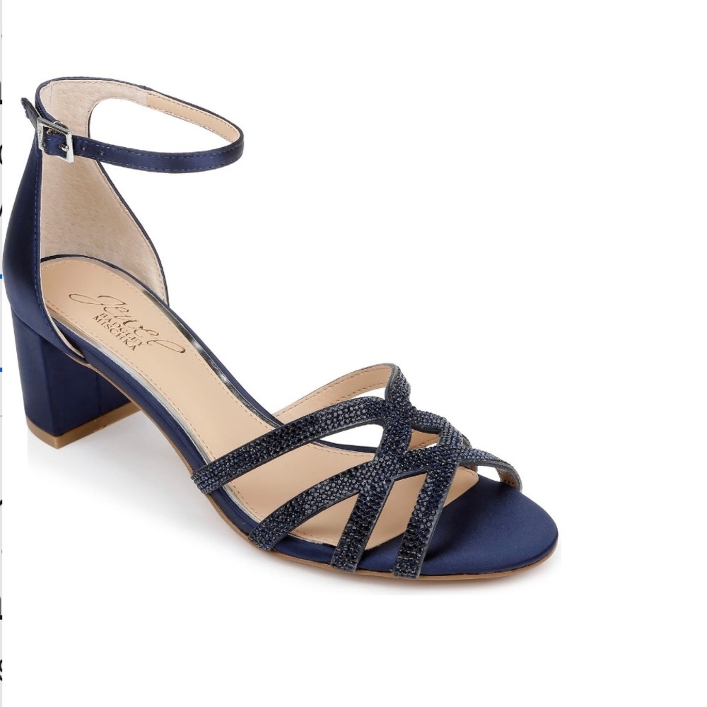 Badgley Mischka Midnight Blue Strappy Sandals